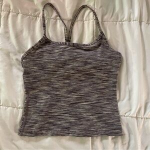 Lululemon Athletica Black and Gray Strappy Camisole